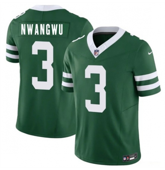 Men's New York Jets #3 Kene Nwangwu Green 2026 F.U.S.E. Vapor Untouchable Limited Football Stitched Jersey