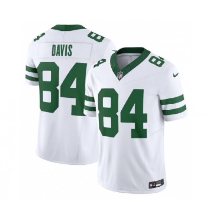 Men's Nike New York Jets #84 Corey Davis White 2023 F.U.S.E. Vapor Limited Throwback Stitched Football Jersey