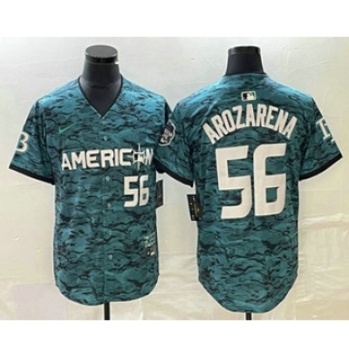 Men's Nike Tampa Bay Rays #56 Randy Arozarena Teal 2023 All Star Cool Base Stitched Jersey