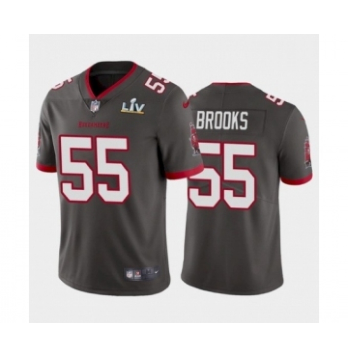 Youth Tampa Bay Buccaneers #55 Derrick Brooks Pewter Super Bowl LV Jersey