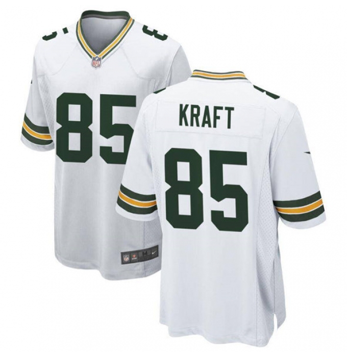 Men's Green Bay Packers #85 Tucker Kraft White Football Stitched Game Jersey