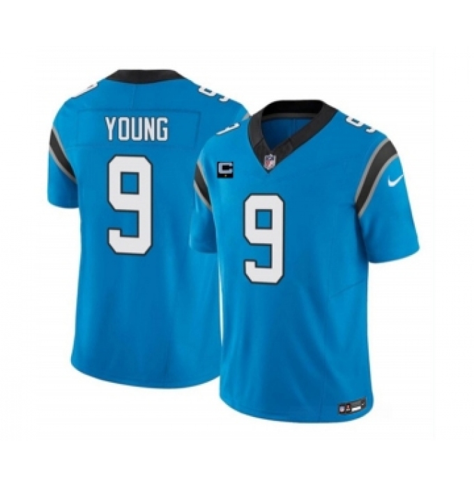 Men's Nike Carolina Panthers #9 Bryce Young Blue 2023 F.U.S.E. 1-Star C Vapor Untouchable Football Stitched Jersey