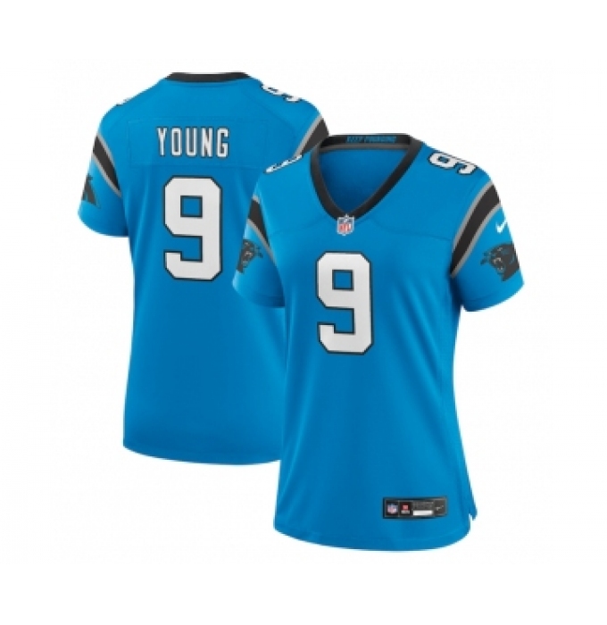 Women's Carolina Panthers #9 Bryce Young Blue Stitched Game Jersey