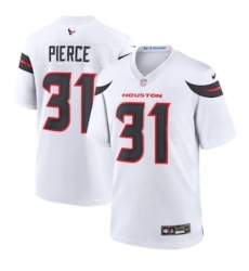 Men's Houston Texans #31 Dameon Pierce Nike White Game Jersey