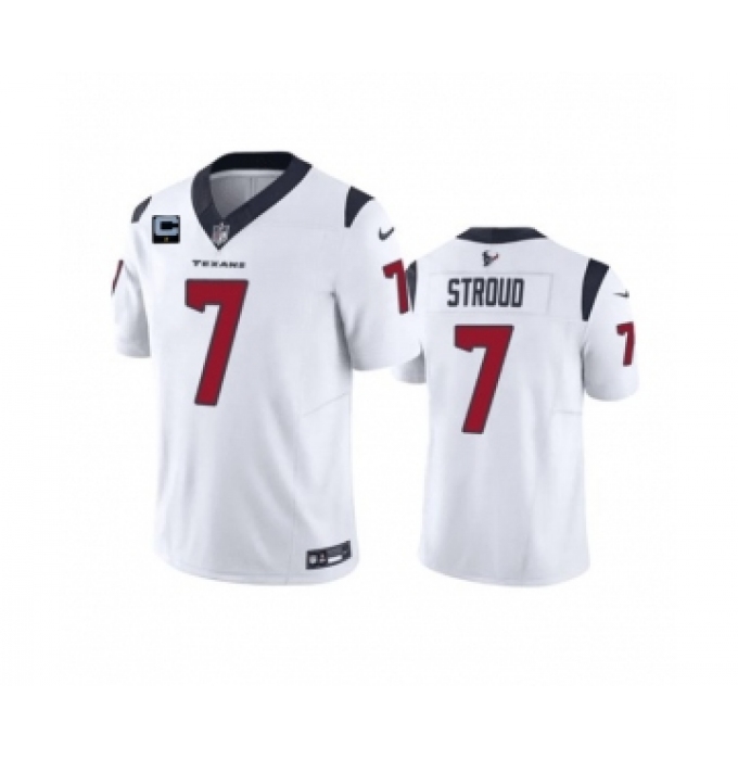 Men's Houston Texans #7 C.J. Stroud White 2023 F.U.S.E. With 1-Star C Patch Vapor Untouchable Limited Football Stitched Jersey