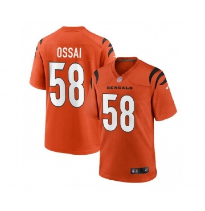 Men's Nike Cincinnati Bengals #58 Joseph Ossai Orange Football Stitched Game Jersey