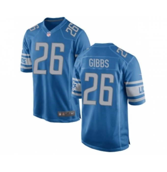 Men's Nike Detroit Lions #26 Jahmyr Gibbs Blue Official Game Jersey