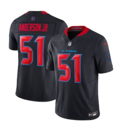 Men's Houston Texans #51 Will Anderson Jr. Nike Navy 2nd Alternate Vapor F.U.S.E. Limited Jersey