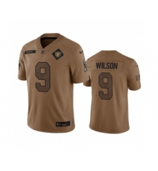 Men's Nike Las Vegas Raiders #9 Tyree Wilson 2023 Brown Salute To Service Limited Football Stitched Jersey Men's Nike Las Vegas Raiders #9 Tyree Wilson 2023 Brown Salute To Service Limited Football Stitched Jersey