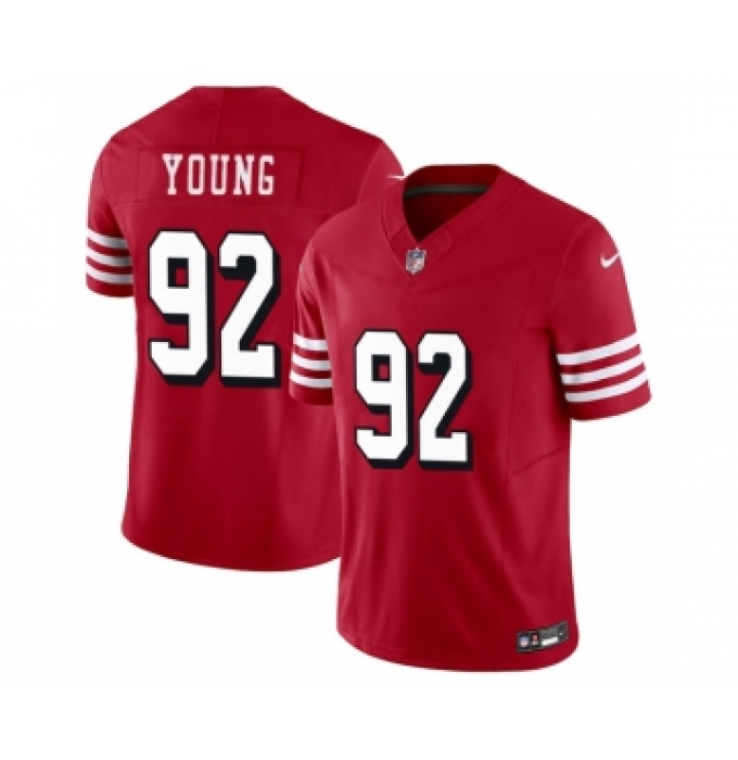 Men's San Francisco 49ers #92 Chase Young New Red 2023 F.U.S.E. Football Stitched Jersey