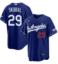 Mens Los Angeles Dodgers #29 Tarik Skubal Royal Alternate Stadium Stitched Baseball Jersey