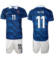 Men's France #11 OLISE National Team FIFA x World Cup 2026 Home On Field Jersey