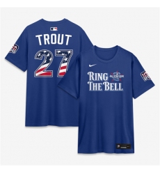 Men's American League #27 Mike Trout Blue 2026 All-Star Game Name & Number T-Shirt