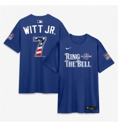 Men's American League #7 Bobby Witt Jr. Blue 2026 All-Star Game Name & Number T-Shirt