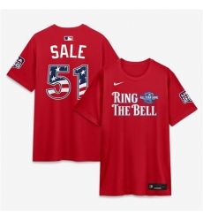 Men's National League #51 Chris Sale Red 2026 All-Star Game Name & Number T-Shirt