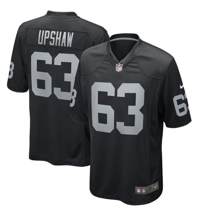 Men's Las Vegas Raiders #63 Gene Upshaw Black Vapor Football Stitched Jersey