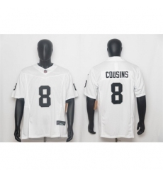 Men's Las Vegas Raiders #8 Kirk Cousins White 2026 F U S E Vapor Untouchable Limited Stitched Football Jersey