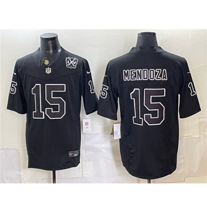 Men's Las Vegas Raiders #15 Fernando Mendoza Black F.U.S.E. 65th Anniversary Vapor Untouchable Limited Football Stitched Jersey