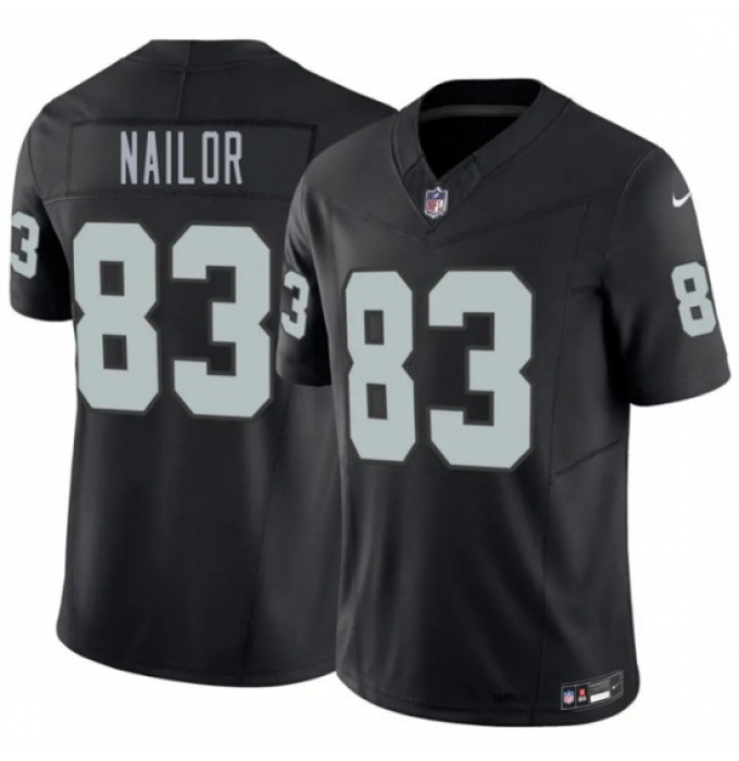 Men's Las Vegas Raiders #83 Jalen Nailor Black 2026 F.U.S.E. Vapor Untouchable Limited Stitched Football Jersey