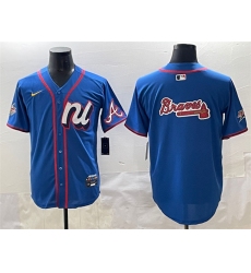 Men's National League Atlanta Braves Team Big Logo Blue 2025 All-Star Edition Limited Stitched Baseball Jersey