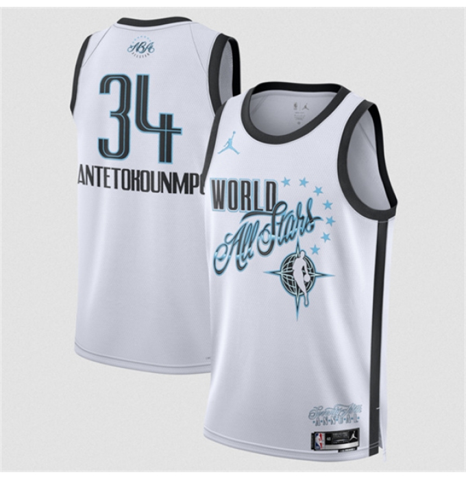 Men's 2026 All-Star #34 Giannis Antetokounmpo White Stitched Basketball Jersey