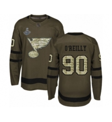 Youth St. Louis Blues #90 Ryan O'Reilly Authentic Navy Blue Alternate 2019 Stanley Cup Champions Hockey Jersey