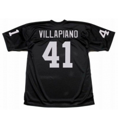 Men's Las Vegas Raiders #41 PHIL VILLAPIANO Jersey black Stitching Cheap Retro Football Jerseys Rugby