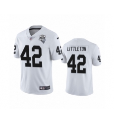 Youth Oakland Raiders #42 Cory Littleton White 2020 Inaugural Season Vapor Limited Jersey