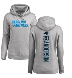 NFL Women's Nike Carolina Panthers #20 C.J. Anderson Ash Backer Pullover Hoodie