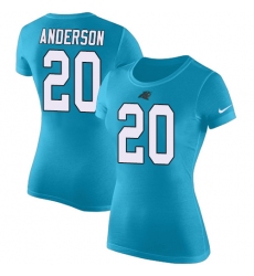 NFL Women's Nike Carolina Panthers #20 C.J. Anderson Blue Rush Pride Name & Number T-Shirt