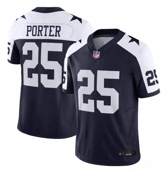 Men's Dallas Cowboys #25 Joey Porter Jr. Navy Alternate 2026 F.U.S.E. Vapor Untouchable Limited Stitched Football Jersey