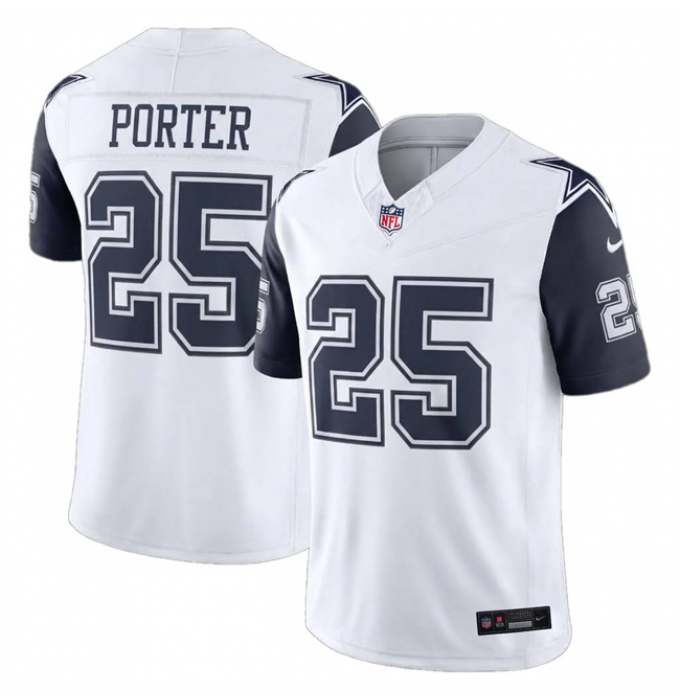 Men's Dallas Cowboys #25 Joey Porter Jr. White Alternate 2026 F.U.S.E. Vapor Untouchable Limited Stitched Football Jersey