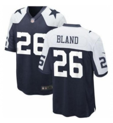 Men's Dallas Cowboys #26 DaRon Bland White Navy Thanksgivens Vapor Limited Stitched Jersey