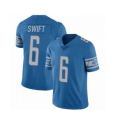 Men's Detroit Lions #6 D'Andre Swift Blue Vapor Untouchable Limited Stitched Jersey