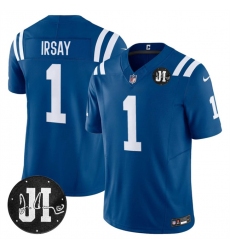 Men's Indianapolis Colts #1 Jim Irsay Blue 2025 F.U.S.E. Jim Irsay Vapor Limited Football Stitched Jersey