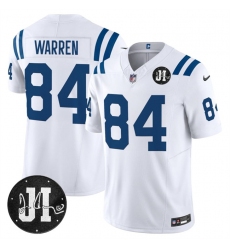 Men's Indianapolis Colts #84 Tyler Warren White 2025 F.U.S.E. Jim Irsay Vapor Limited Football Stitched Jersey