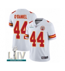 Men's Kansas City Chiefs #44 Dorian O'Daniel White Vapor Untouchable Limited Player Super Bowl LIV Bound Football Jersey