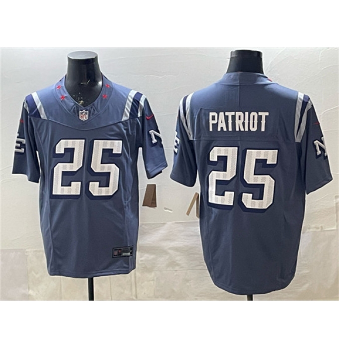 Men's New England Patriots #25 Patriot 2025 F.U.S.E. “Rivalries” Vapor Limited Football Stitched Jersey