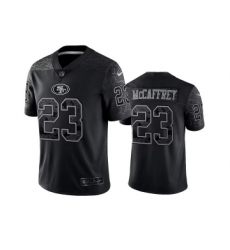 Men's San Francisco 49ers #23 Christian McCaffrey Black Reflective Limited Stitched Football Jersey