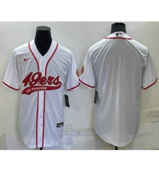 Men's San Francisco 49ers Blank White Stitched MLB Cool Base Nike Baseball Jersey