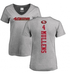 NFL Women's Nike San Francisco 49ers #4 Nick Mullens Ash Backer T-Shirt