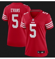 Women San Francisco 49ers #5 Mike Evans Red 2026 Vapor Untouchable Limited Stitched Football Jersey
