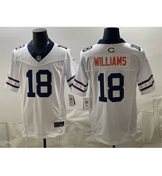 Men's Chicago Bears #18 Caleb Williams White 2026 F.U.S.E. Limited Football Stitched Jersey