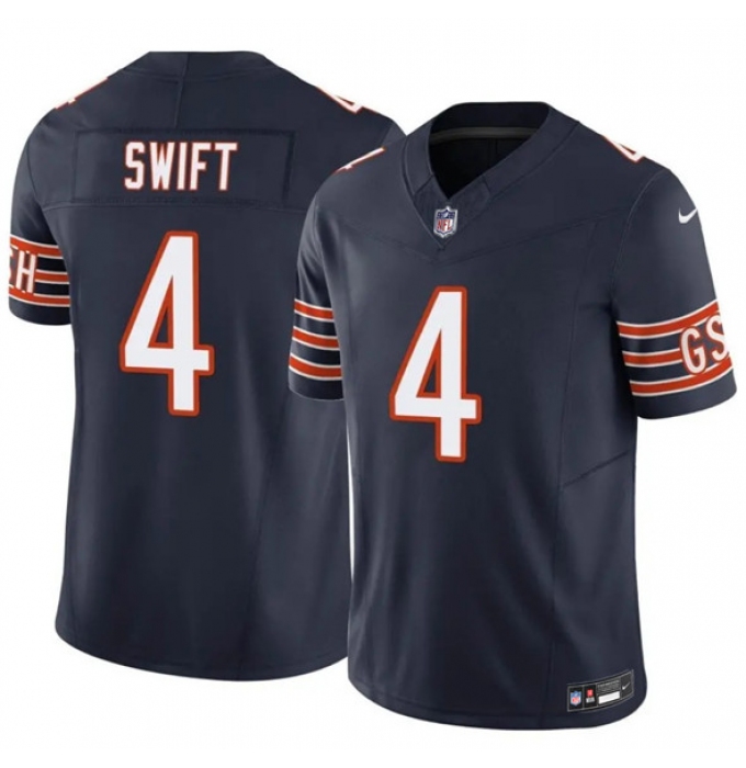 Men's Chicago Bears #4 D'Andre Swift Navy 2025 F.U.S.E. Vapor Untouchable Limited Football Stitched Jersey