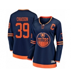 Women's Edmonton Oilers #39 Alex Chiasson Authentic Navy Blue Alternate Fanatics Branded Breakaway Hockey Jersey