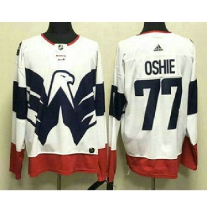 Men's Washington Capitals #77 TJ Oshie White 2023 Stadium Series Authentic Jersey