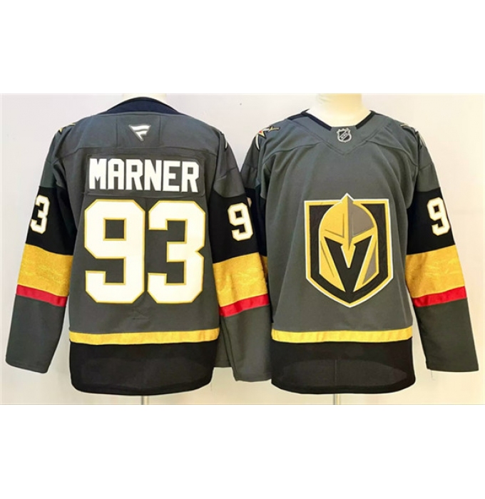 Men's Vegas Golden Knights #93 Mitch Marner Grey 2024-25 Stitched Hockey Jersey