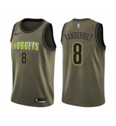 Men's Nike Denver Nuggets #8 Jarred Vanderbilt Swingman Green Salute to Service NBA Jersey