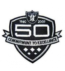 Stitched Oakland Raiders 50th Anniversary Jersey Patch