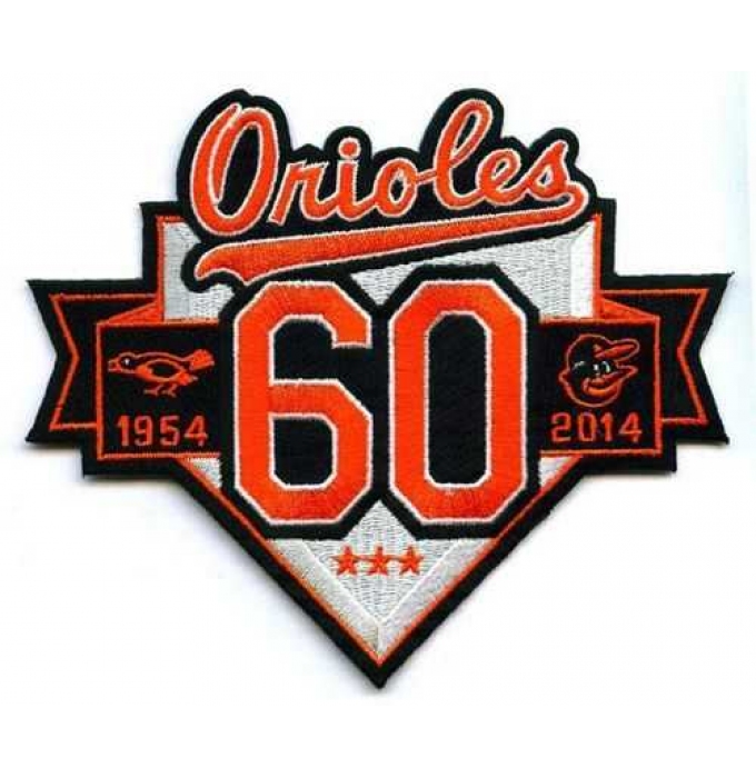 Stitched Baseball 2014 Baltimore Orioles 60th Anniversary Patch